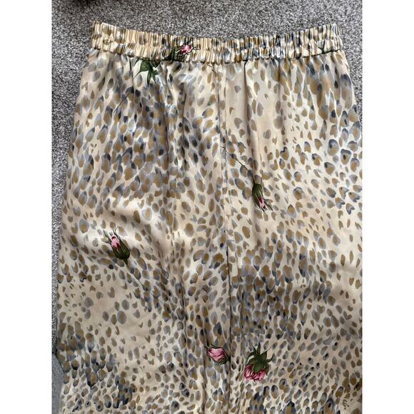 Ivy & Annabelle Intimates Floral Animal Print Satin Kimono Pajama Set, M - Picture 5 of 7